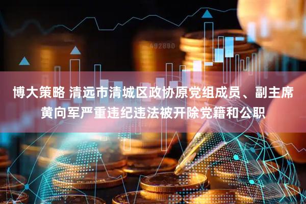 博大策略 清远市清城区政协原党组成员、副主席黄向军严重违纪违法被开除党籍和公职